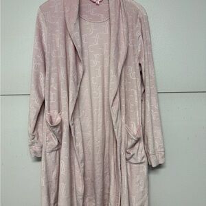 Juicy Couture Light Pink Monogram Cardigan Robe size S/M